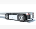 Two Axle Truck With Flatbed Trailer Modello 3D