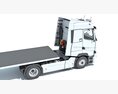 Two Axle Truck With Flatbed Trailer Modello 3D
