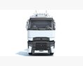 Two Axle Truck With Tank Trailer 3D 모델  front view
