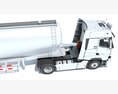 Two Axle Truck With Tank Trailer 3Dモデル