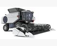 Agricultural Combine For Grain Harvesting 3D 모델  top view