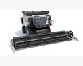 Agricultural Combine For Grain Harvesting 3d model front view