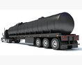 American Style Truck With Tank Semitrailer Modelo 3D