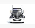 American Style Truck With Tank Semitrailer 3d model front view