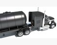 American Style Truck With Tank Semitrailer 3D 모델  seats