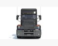 Cattle Hauler With Ventilated Animal Transport Trailer Modello 3D vista frontale