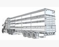Cattle Hauler With Ventilated Animal Transport Trailer 3D 모델 