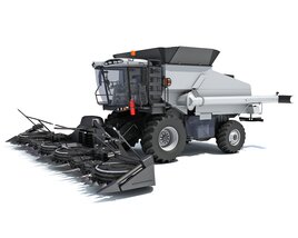 Combine Harvester For Crop Processing 3D-Modell