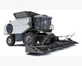 Combine Harvester For Crop Processing 3D 모델  top view