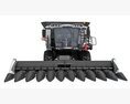 Combine Harvester With Cutting Header 3D-Modell clay render