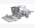 Combine Harvester With Cutting Header Modelo 3D