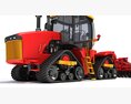 Farm Tractor With Disk Plow 3D модель