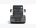 Gray Semi-Truck With Temperature-Controlled Trailer Modèle 3d vue frontale