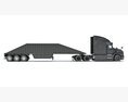 Heavy-Duty Transporter With Tri-Axle Bottom Dump Trailer Modelo 3d
