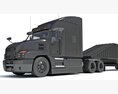 Heavy-Duty Transporter With Tri-Axle Bottom Dump Trailer Modelo 3D