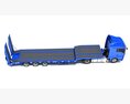 Heavy Truck With Semi Low Loader Trailer 3D-Modell