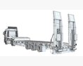 Heavy Truck With Semi Low Loader Trailer 3D-Modell