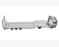 Heavy Truck With Semi Low Loader Trailer Modello 3D
