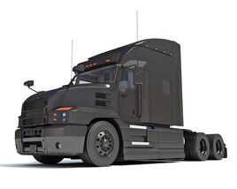 Long-Haul Tractor With High-Roof Sleeper 3Dモデル