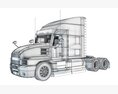 Long-Haul Tractor With High-Roof Sleeper Modèle 3d