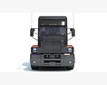 Long-Hood Sleeper Truck With Tipper Trailer 3D 모델  front view
