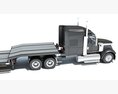 Long Flatbed Semi Truck 3D модель seats