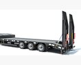 Long Flatbed Semi Truck 3D 모델 