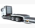 Lowboy Trailer With Semi Truck Modelo 3d dashboard