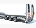 Lowboy Trailer With Semi Truck 3D-Modell
