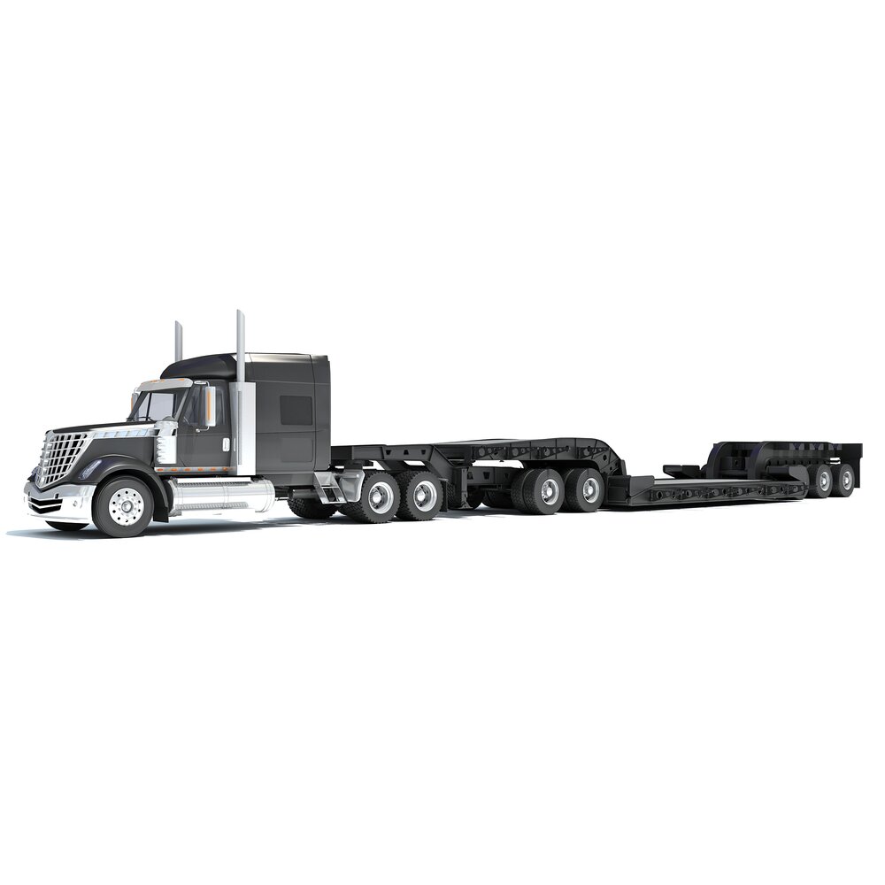 Lowboy Truck Modello 3D