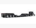 Lowboy Truck 3D 모델  side view