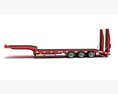 Low Loader Semi Trailer 3Dモデル wire render