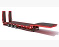 Low Loader Semi Trailer 3Dモデル top view