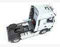 Modern White Semi-Truck Cab 3D 모델 