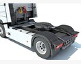 Modern White Semi-Truck Cab 3D 모델  dashboard