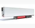 Refrigerator Semi Trailer 3D-Modell Rückansicht