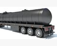 Three Axle Truck With Tank Semitrailer 3D-Modell