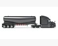 Three Axle Truck With Tank Trailer 3Dモデル