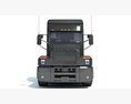 Three Axle Truck With Tank Trailer 3D 모델  front view