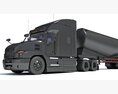 Three Axle Truck With Tank Trailer 3Dモデル