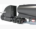 Three Axle Truck With Tank Trailer Modèle 3d dashboard