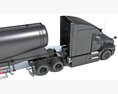 Three Axle Truck With Tank Trailer 3D 모델  seats