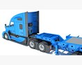 Tractor Truck With Lowboy Trailer Modèle 3d dashboard