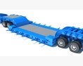 Tractor Truck With Lowboy Trailer 3D модель
