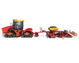Tractor With Seed Drill 3D-Modell