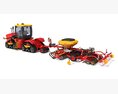 Tractor With Seed Drill Modelo 3d wire render