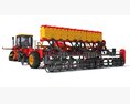 Tractor With Trailed Disc Harrow 3D 모델 
