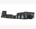 Truck Unit With Lowboy Trailer Modello 3D