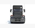 Truck Unit With Lowboy Trailer 3D 모델  front view