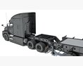Truck Unit With Lowboy Trailer 3d model dashboard